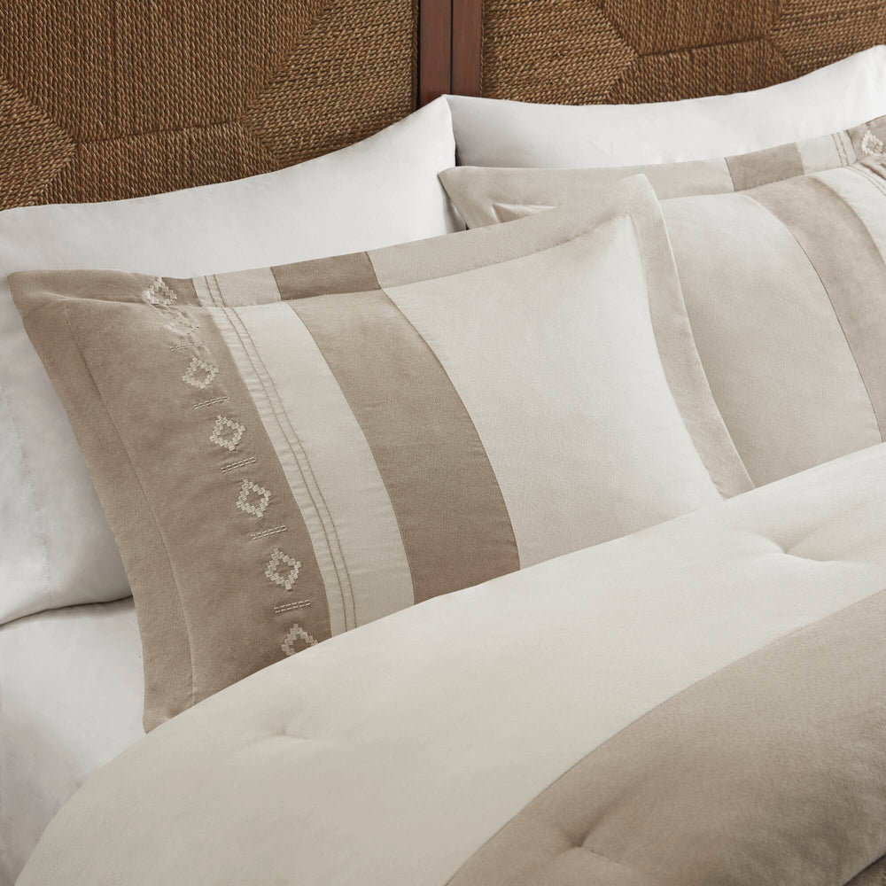 5-Piece Full/Queen Comforter 5pcs Set,Taupe Media 14