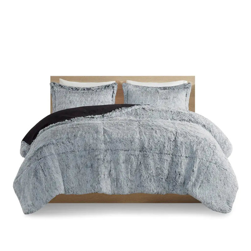 Shaggy Long Fur Comforter Mini Set