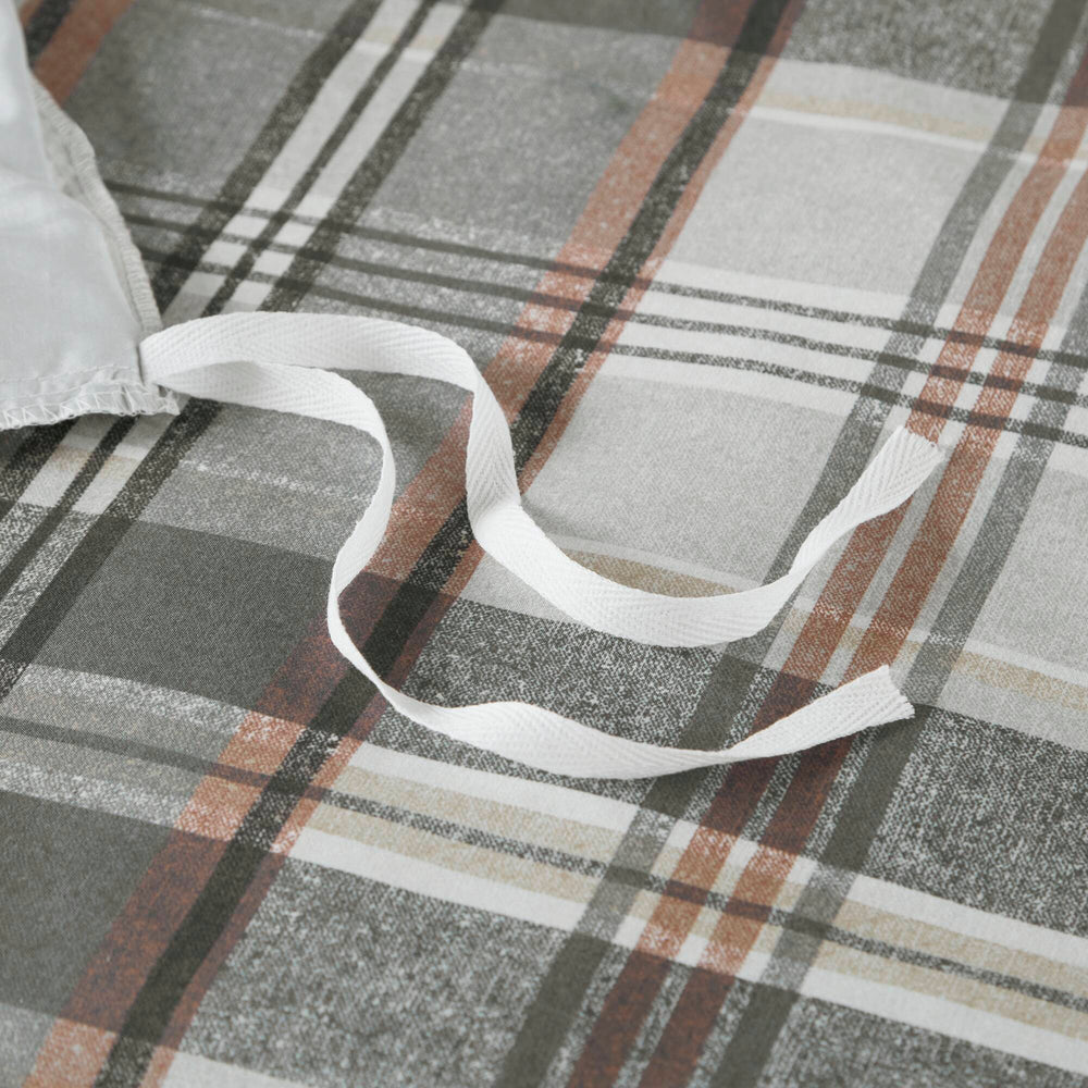 3PCS Full/Queen Plaid Duvet Cover Set Media 12