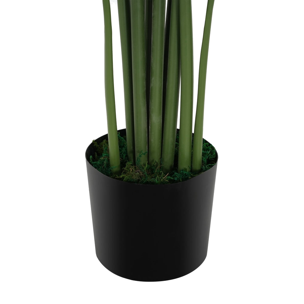 57' Artificial Monstera Deliciosa Plant with Black Plastic Pot Media 9