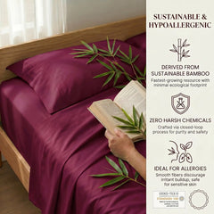 Bamboo Sheet Set Organic Bamboo & Oeko-Tex Certified Soft Sleep Comfort perspective