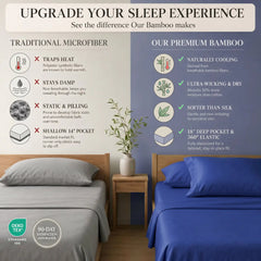 Bamboo Sheet Set Organic Bamboo & Oeko-Tex Certified Soft Sleep Comfort perspective