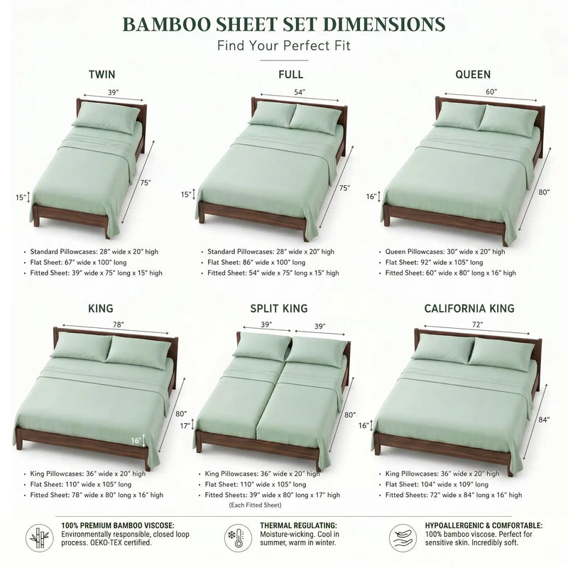 Bamboo Sheet Set Organic Bamboo & Oeko-Tex Certified Soft Sleep Comfort