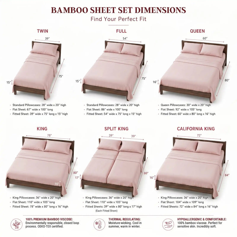 Bamboo Sheet Set Organic Bamboo & Oeko-Tex Certified Soft Sleep Comfort