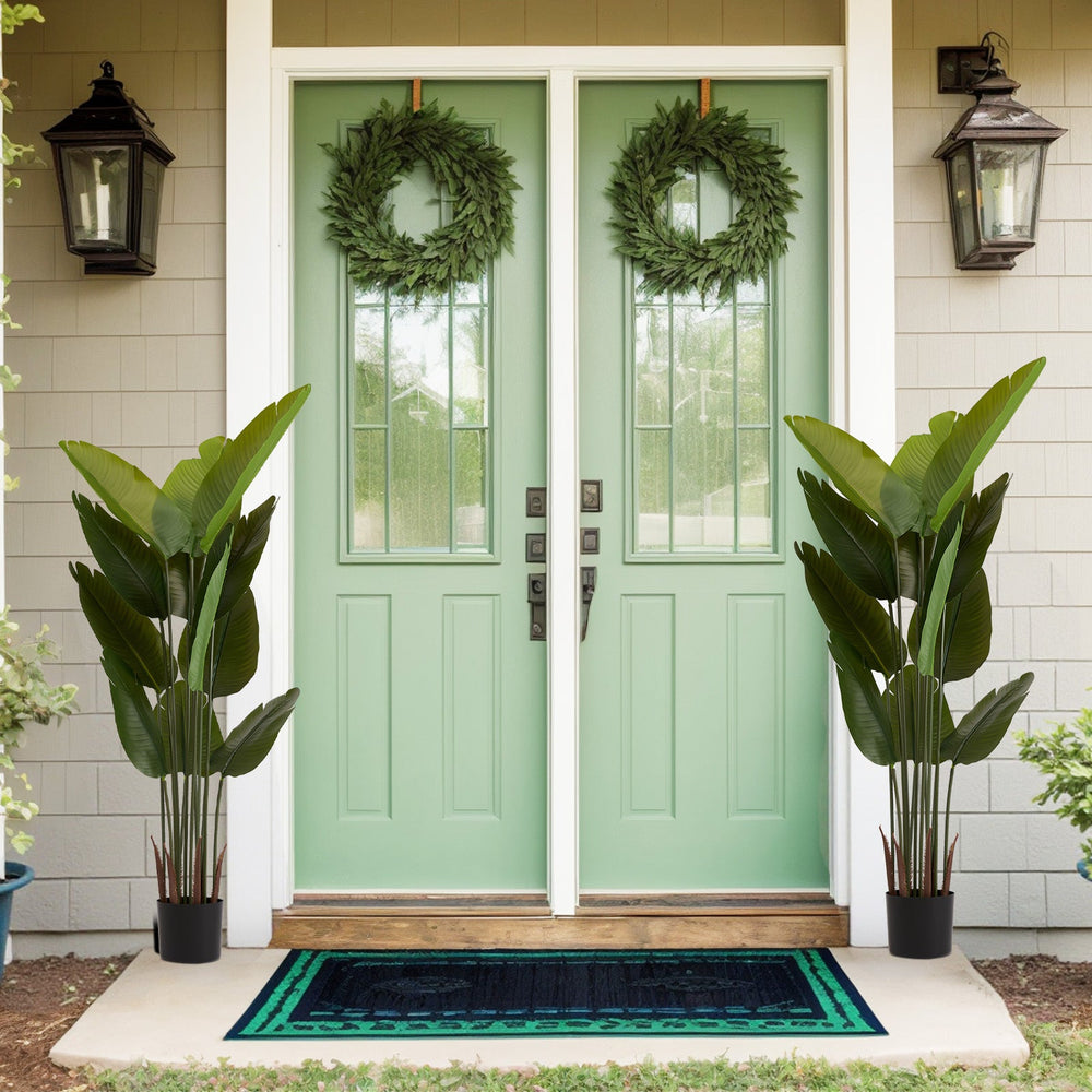 Artificial Bird of Paradise Plant 160cm Tall Faux Tropical Palm Tree Green Plastic Indoor Outdoor Decoration Media 11