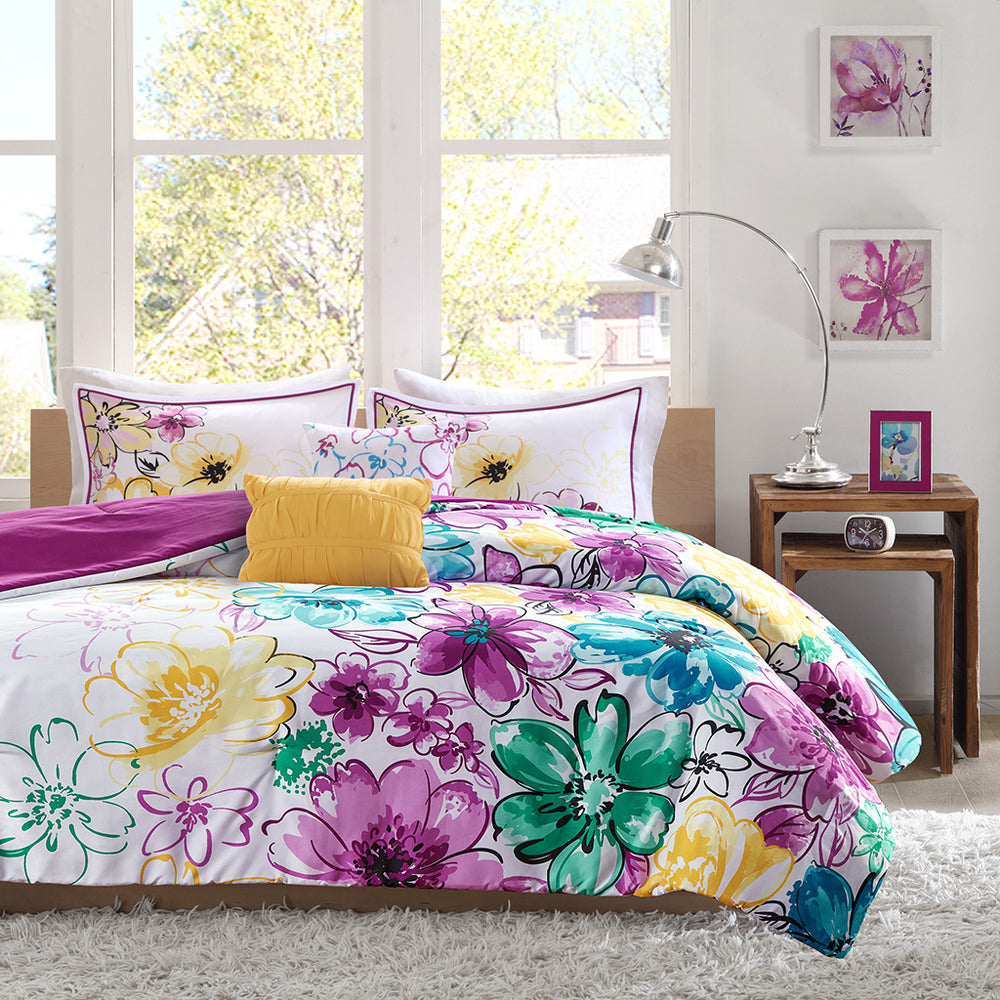 King/Cal King Floral Comforter Set Media 4