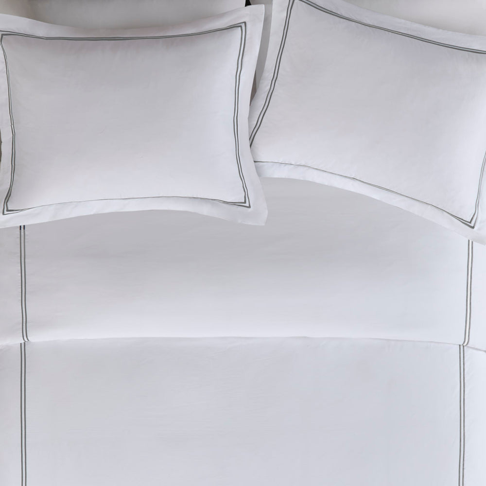 King/Cal King 100% Cotton Sateen Embroidered Comforter Set Media 9