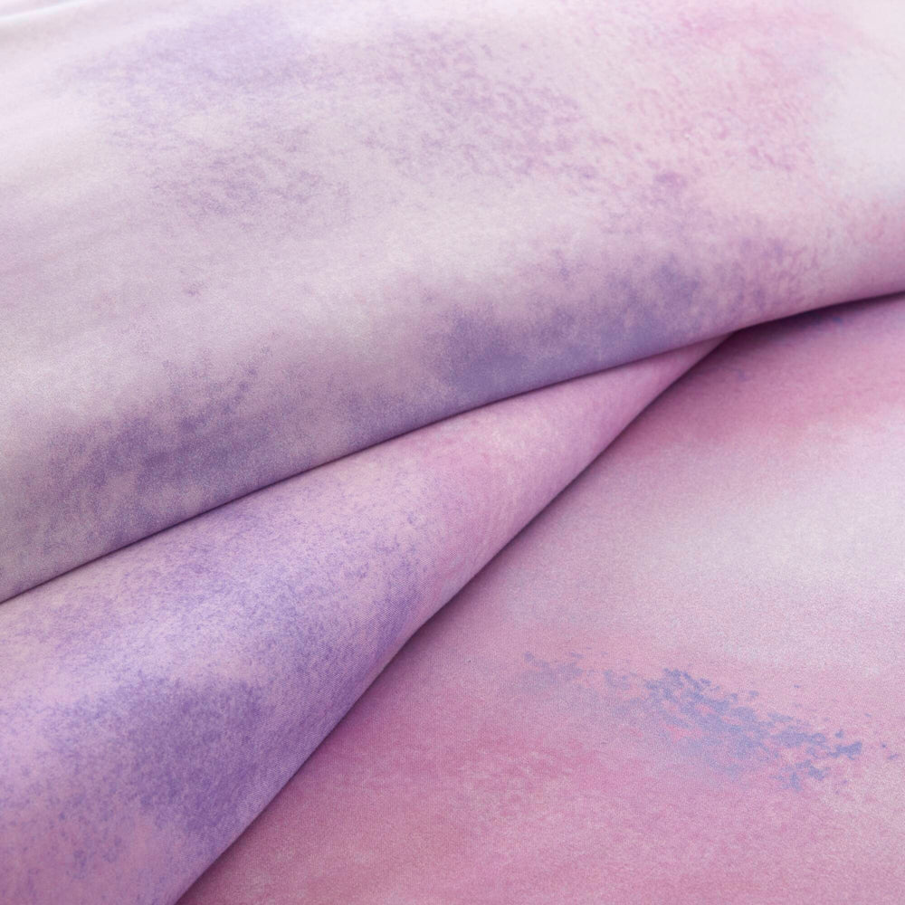 3 Pieces Twin/Twin XL Watercolor Tie Dye Printed Comforter Set with Throw Pillow,Purple Media 10