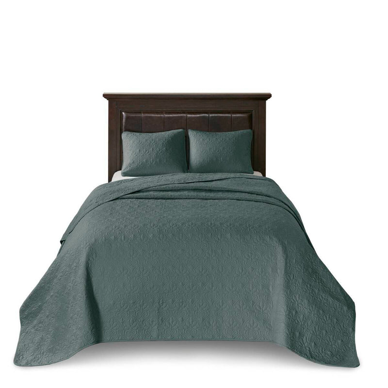 3 Piece Reversible Quilt Set Balsam Green Full/Queen