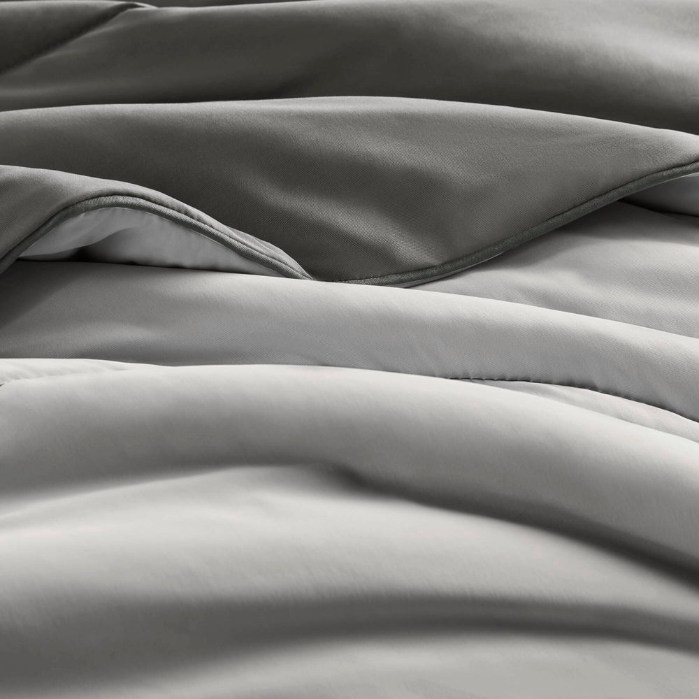 1-Piece King/Cal King Reversible Tencel Comforter Blanket,Gray Media 8