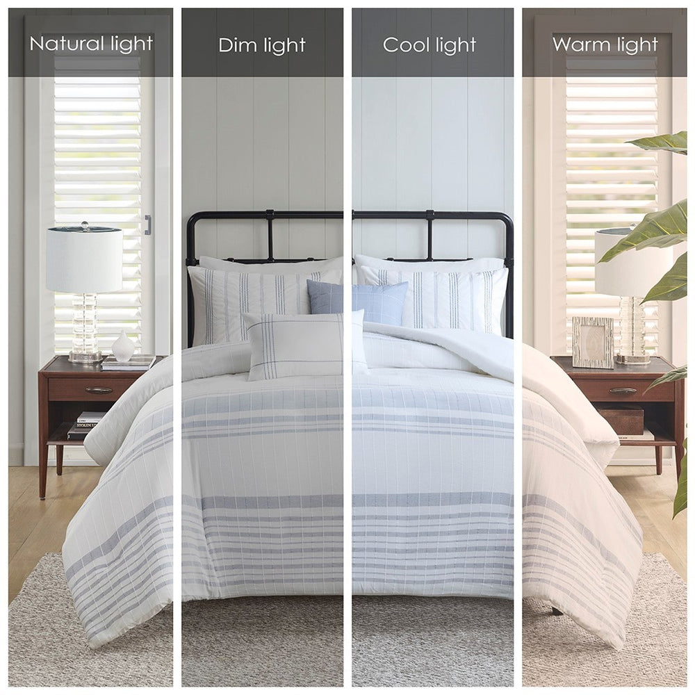 5 Piece Cotton Jaquard Duvet Set-Full/Queen Media 17