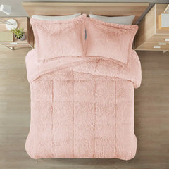 Shaggy Long Fur Comforter Mini Set perspective