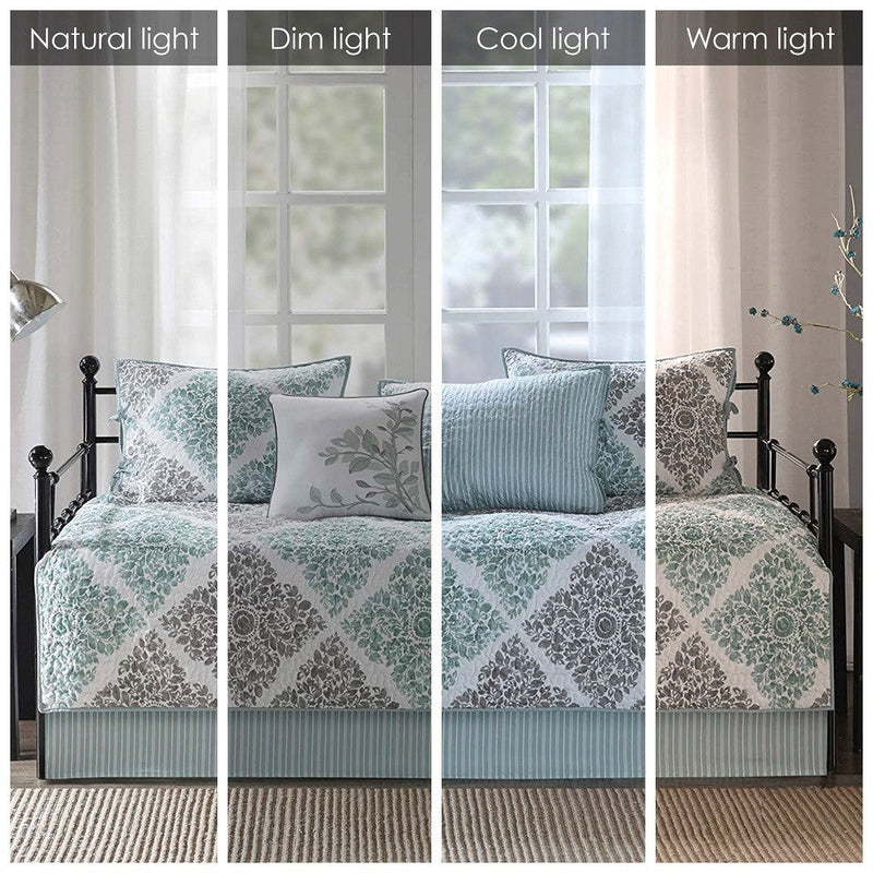 6 Piece Reversible Daybed Cover Set Aqua Daybed