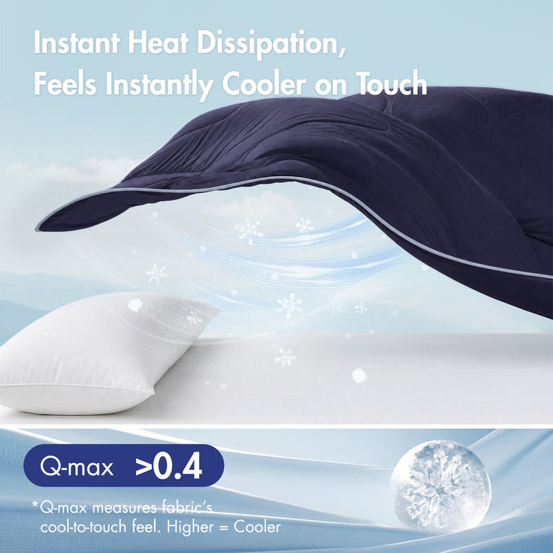 1 Piece King Down Alternative Comforter,Navy