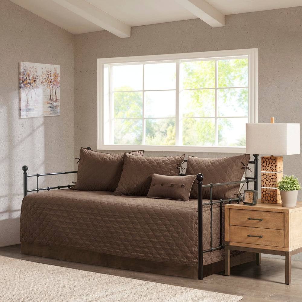 6 Piece Reversible Daybed Cover Set Brown Daybed Media 6