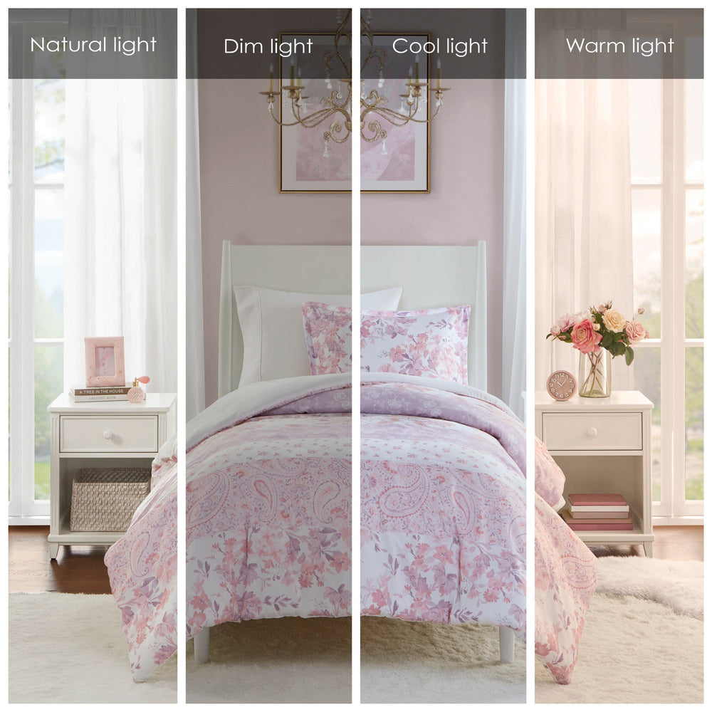 2PCS Twin/Twin XL Floral Paisley Duvet Cover Set Media 15