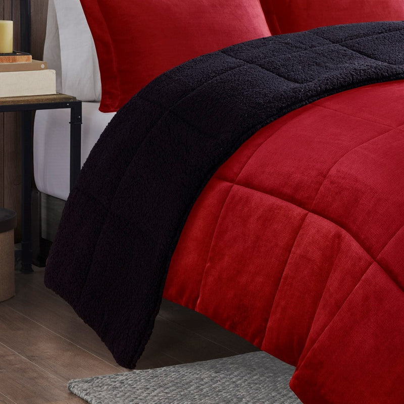King Plush to Sherpa Down Alternative Comforter Set