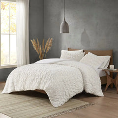 Ruched Fur Down Alternative Comforter Set perspective