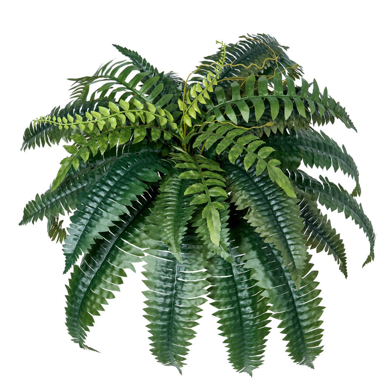 2 Pcs Artificial Boston Ferns Plastic Fern 35 Branches Indoor Outdoor Decor