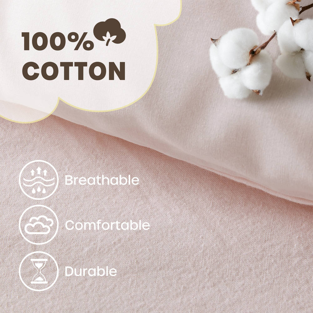 4PCS Twin/Twin XL Cotton Jacquard Pom Pom Comforter Set Media 6