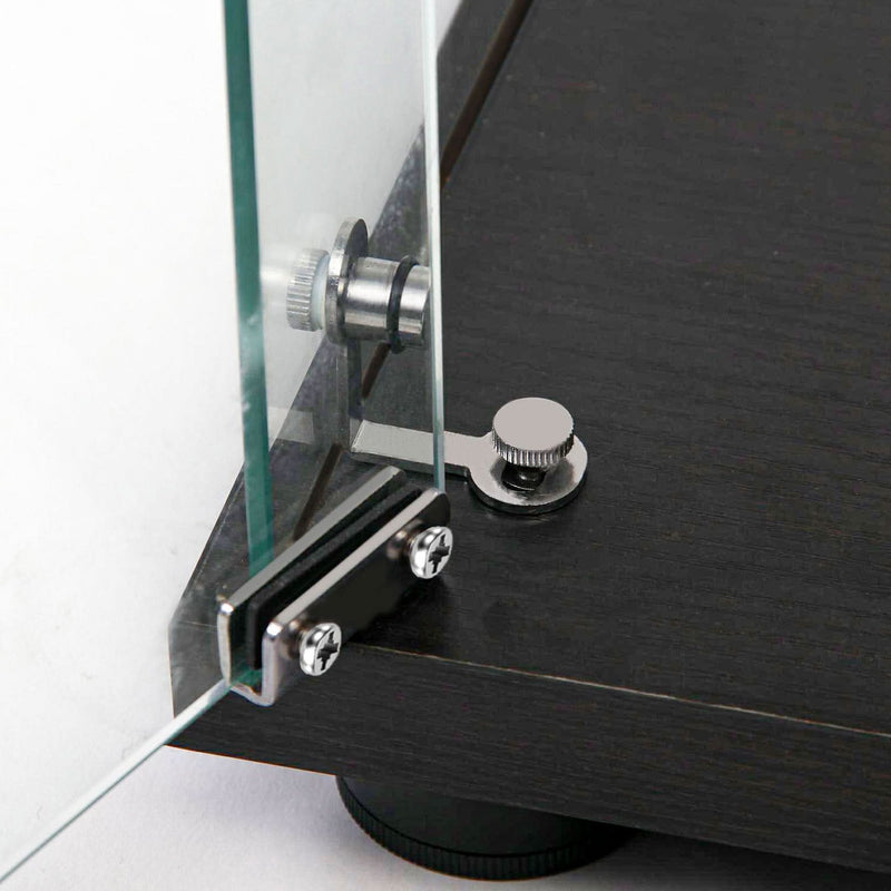 Glass Display Cabinet Tempered Glass Contemporary Living Room Black