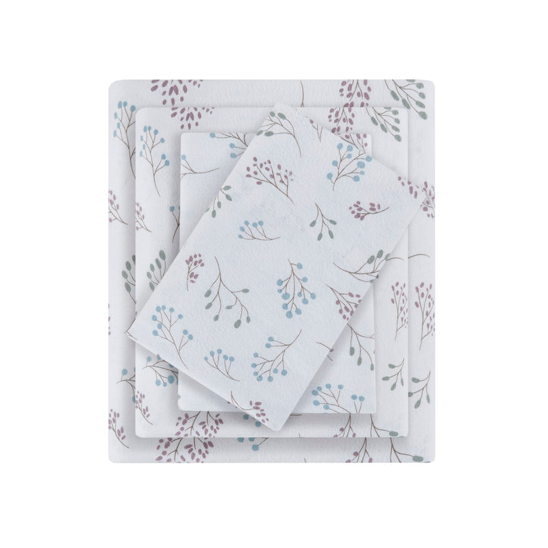 4-Piece 100% Cotton Printed Sheet Set