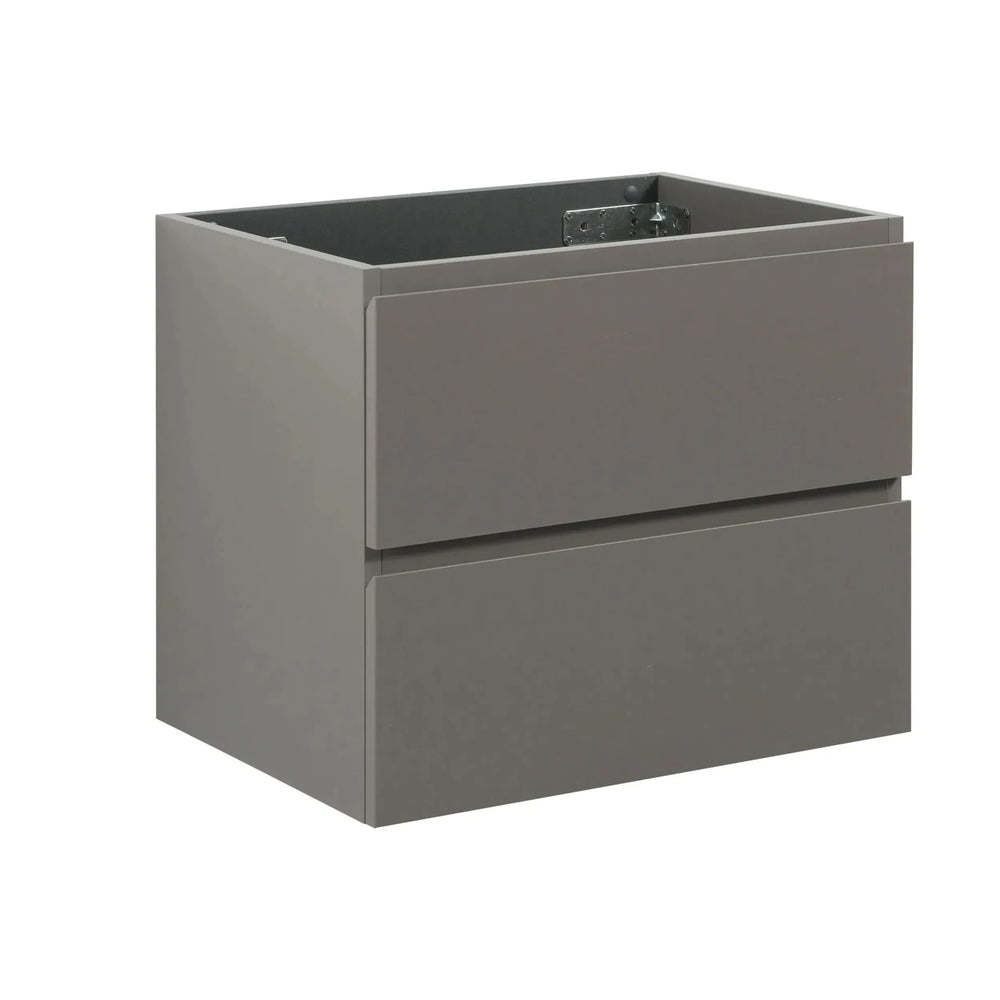 Wall Mount Cabinet Particle Board Gray With Two Drawers Modern Bathroom Media 2