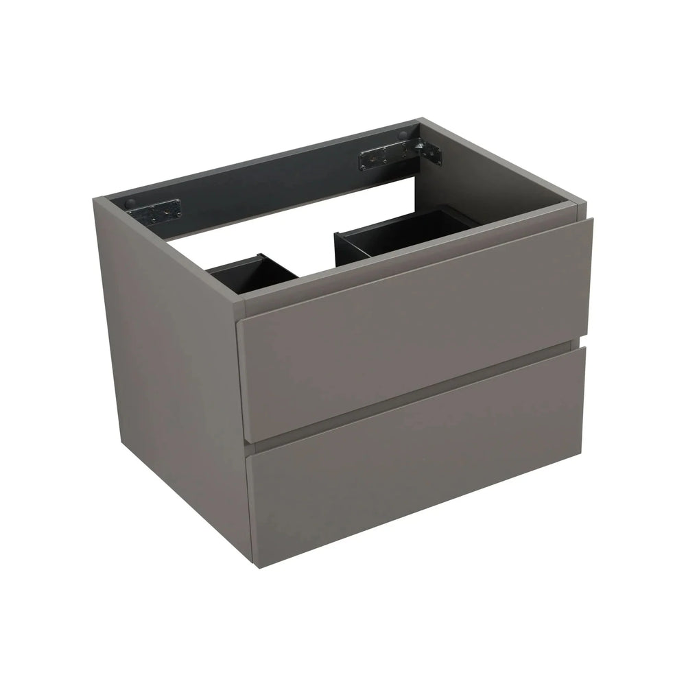 Wall Mount Cabinet Gray With Two Drawers For Bathroom Storage Space Media 3