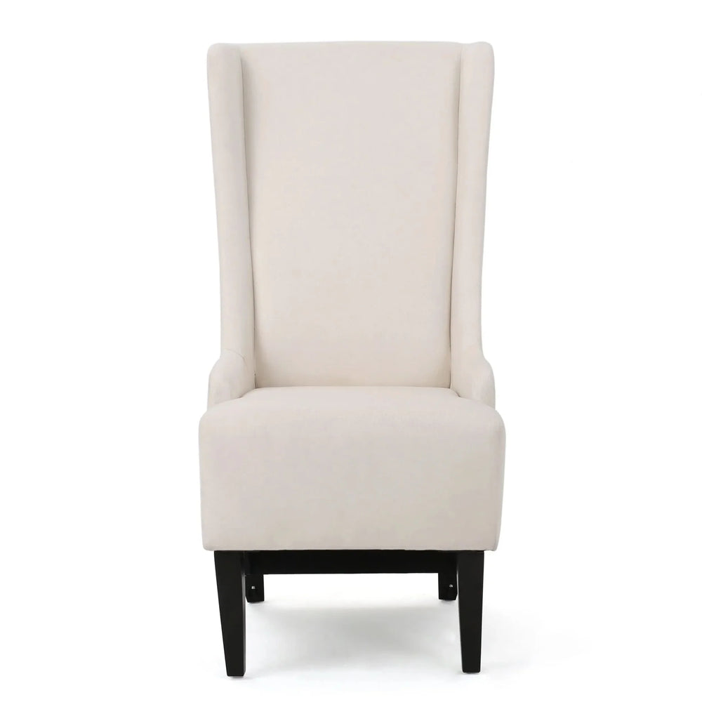 Upholstered Dining Chair Birch Wood Legs Beige Contemporary Comfort Media 8