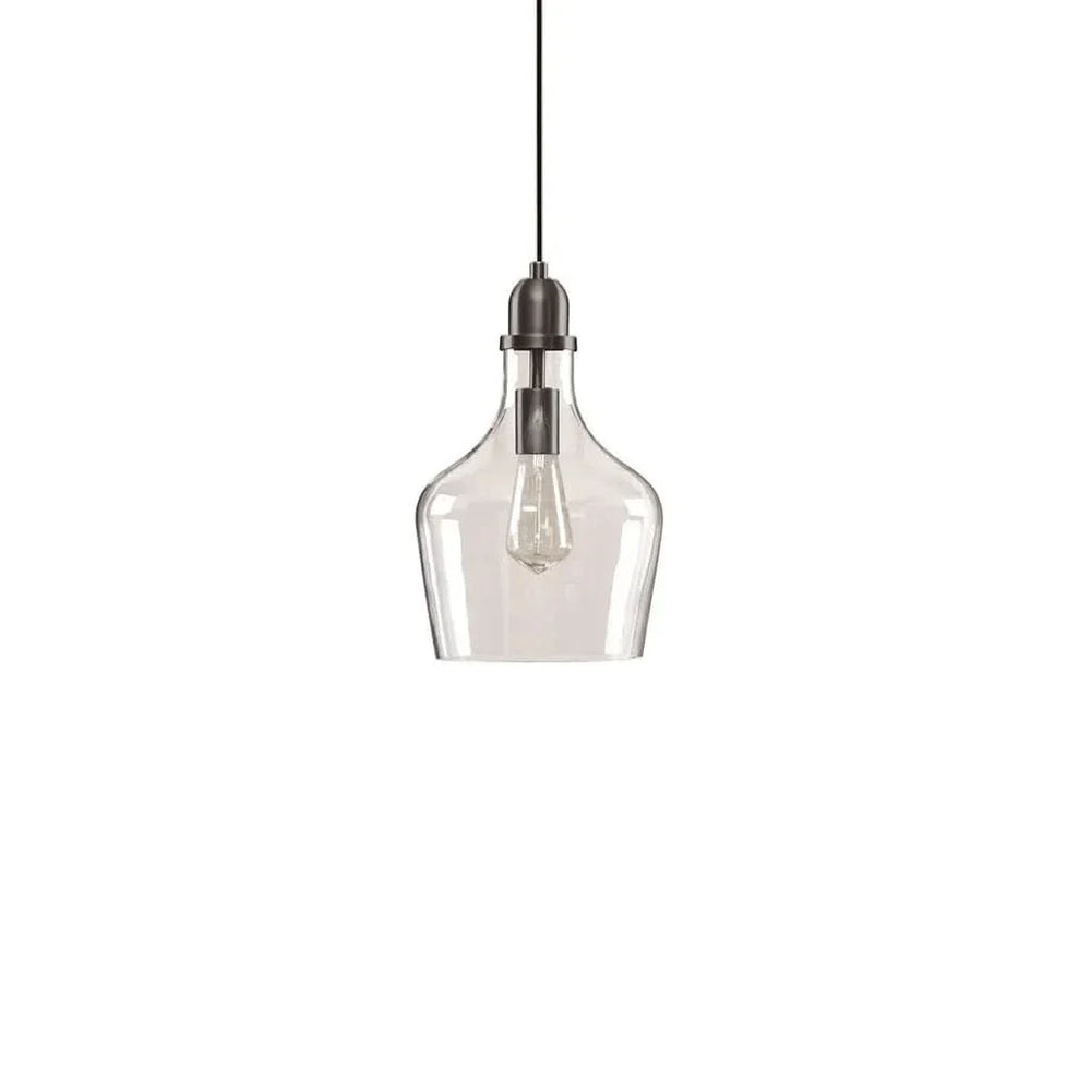 Glass Pendant Bronze Bell Shaped Task Lighting for Kitchen or Dining Media 6