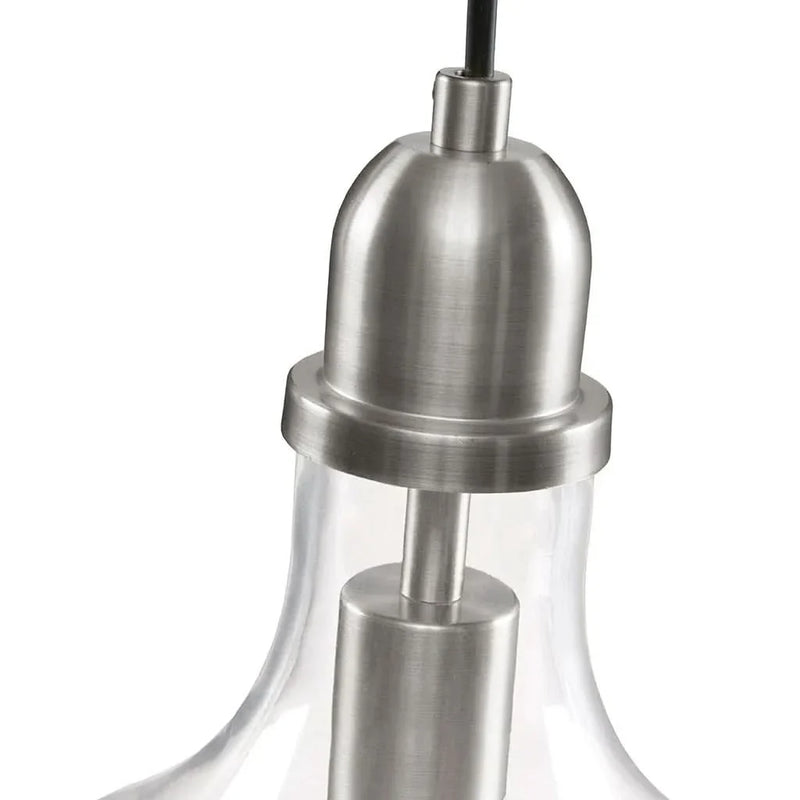 Bell Shaped Glass Pendant Modern Task Lighting For Kitchen Island