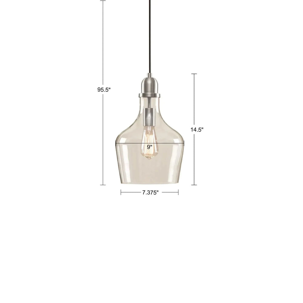 Bell Shaped Glass Pendant Modern Task Lighting For Kitchen Island Media 11