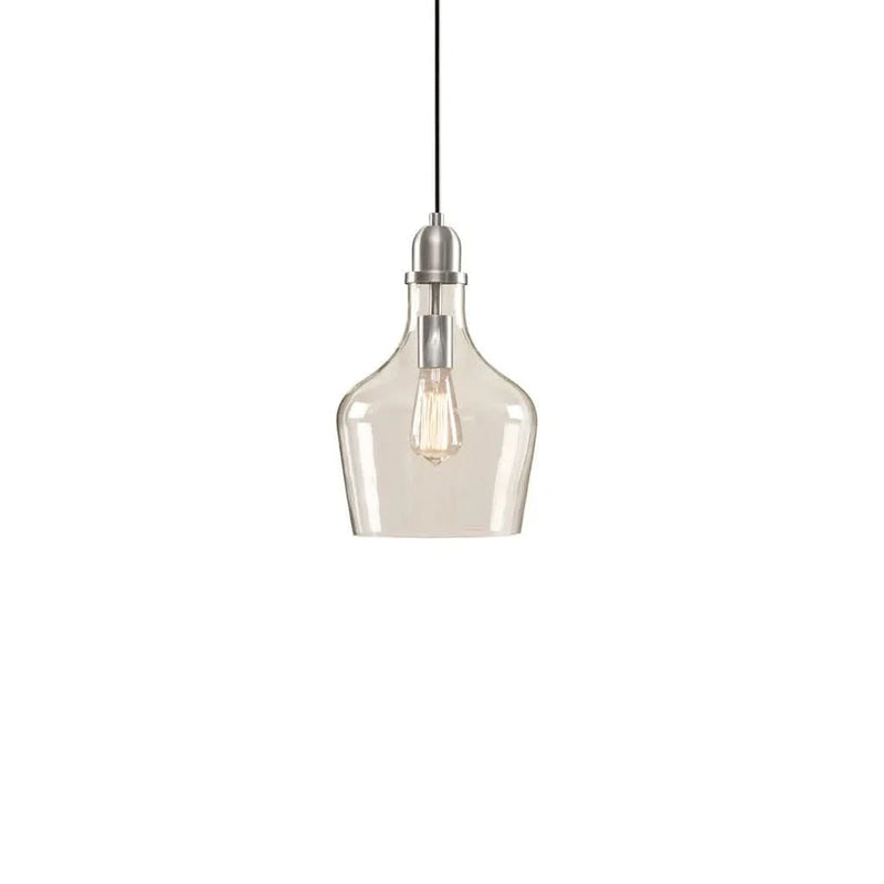 Bell Shaped Glass Pendant Modern Task Lighting For Kitchen Island