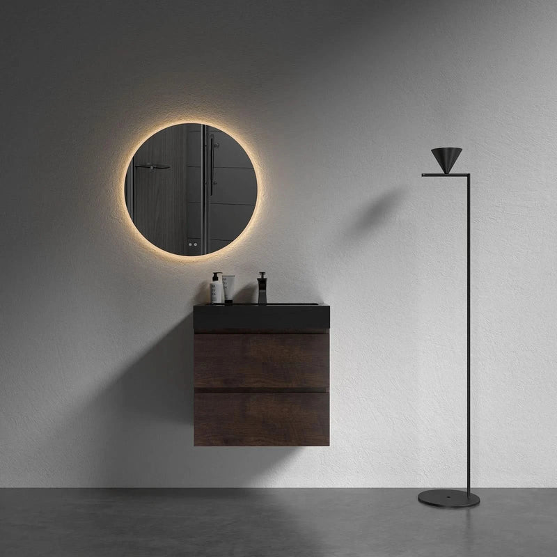 Quartz Basin Integrated Sink Matte Black No Drain & Faucet Modern