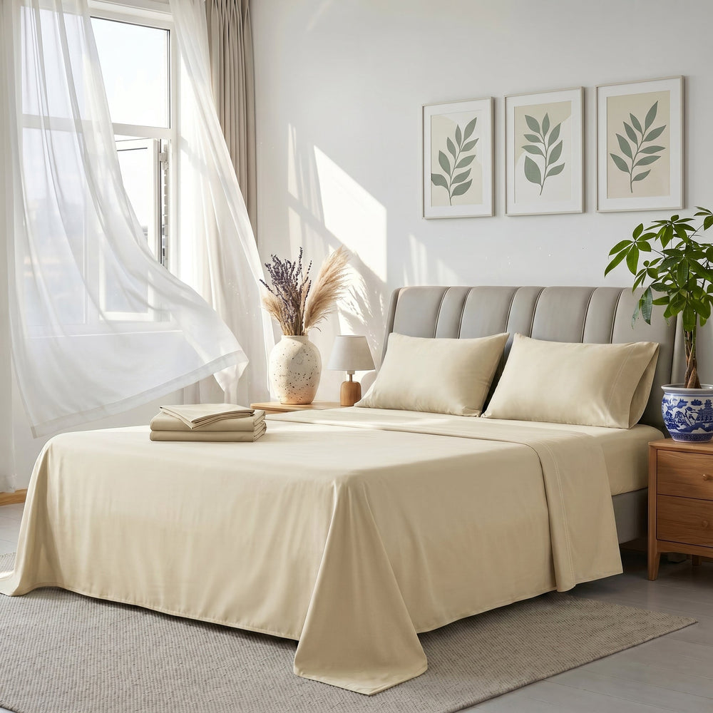 TENCEL Lyocell Sheet Set 4-Piece Moisture-Wicking All-Season Sleep Media 28