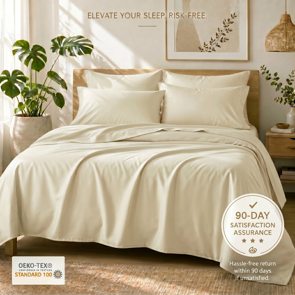TENCEL Lyocell Sheet Set 4-Piece Moisture-Wicking All-Season Sleep Media 29