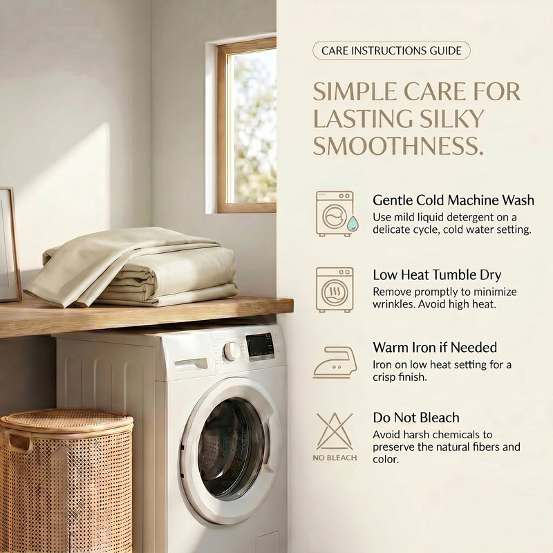 TENCEL Lyocell Sheet Set 4-Piece Moisture-Wicking All-Season Sleep