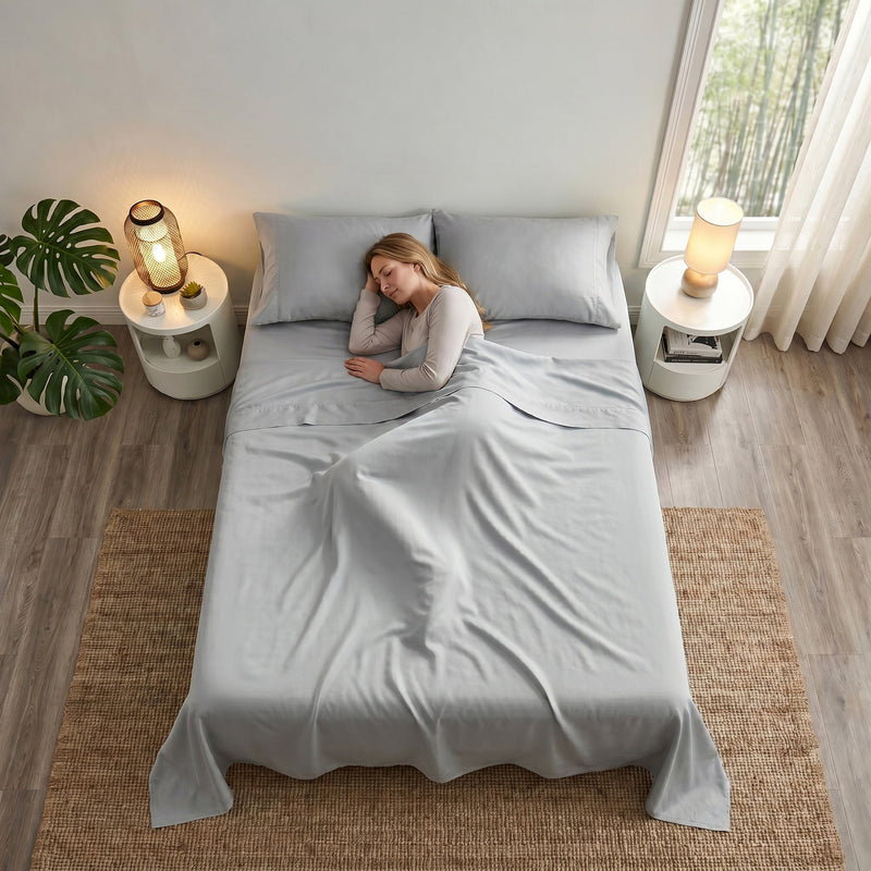 TENCEL Lyocell Sheet Set 4-Piece Moisture-Wicking All-Season Sleep