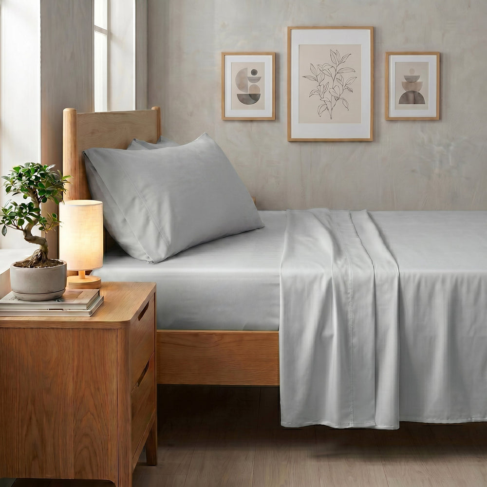 TENCEL Lyocell Sheet Set 4-Piece Moisture-Wicking All-Season Sleep Media 66