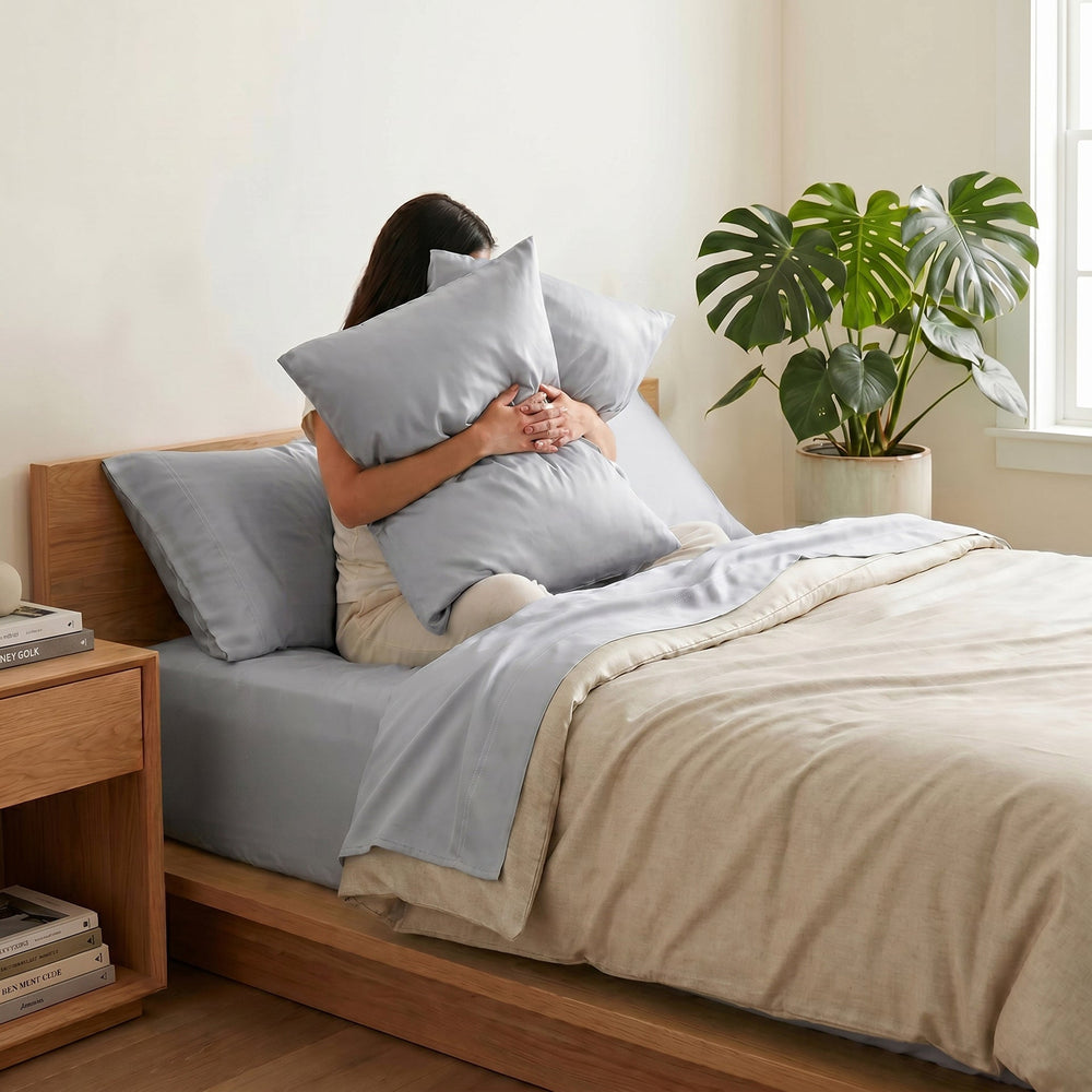 TENCEL Lyocell Sheet Set 4-Piece Moisture-Wicking All-Season Sleep Media 67