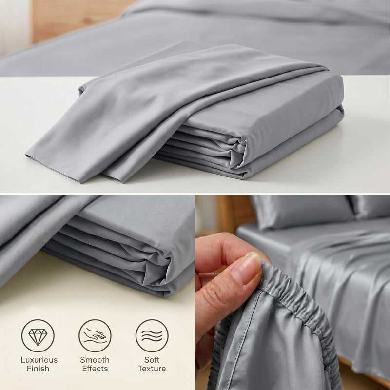 TENCEL Lyocell Sheet Set 4-Piece Moisture-Wicking All-Season Sleep
