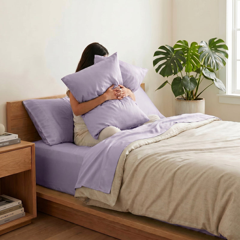 TENCEL Lyocell Sheet Set 4-Piece Moisture-Wicking All-Season Sleep