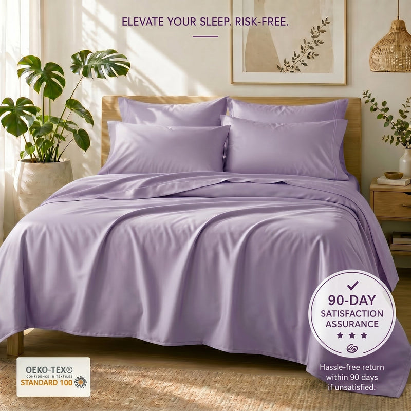 TENCEL Lyocell Sheet Set 4-Piece Moisture-Wicking All-Season Sleep