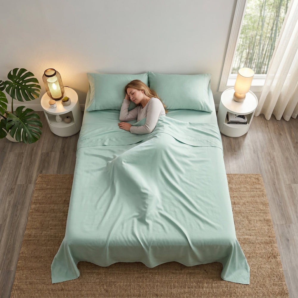 TENCEL Lyocell Sheet Set 4-Piece Moisture-Wicking All-Season Sleep Media 142