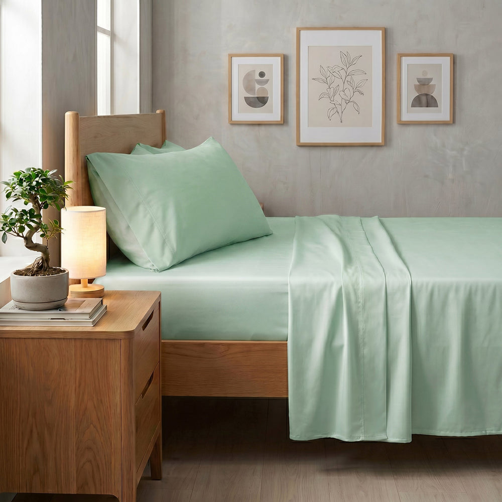 TENCEL Lyocell Sheet Set 4-Piece Moisture-Wicking All-Season Sleep Media 143