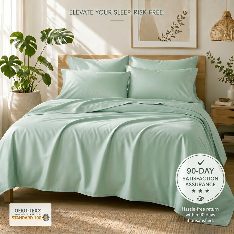 TENCEL Lyocell Sheet Set 4-Piece Moisture-Wicking All-Season Sleep