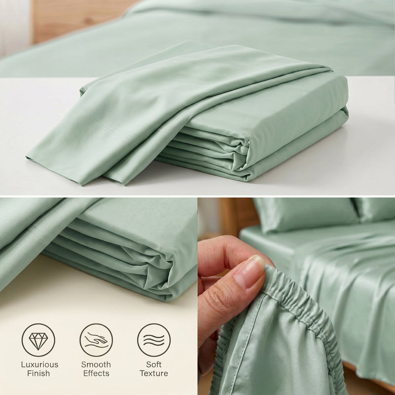 TENCEL Lyocell Sheet Set 4-Piece Moisture-Wicking All-Season Sleep