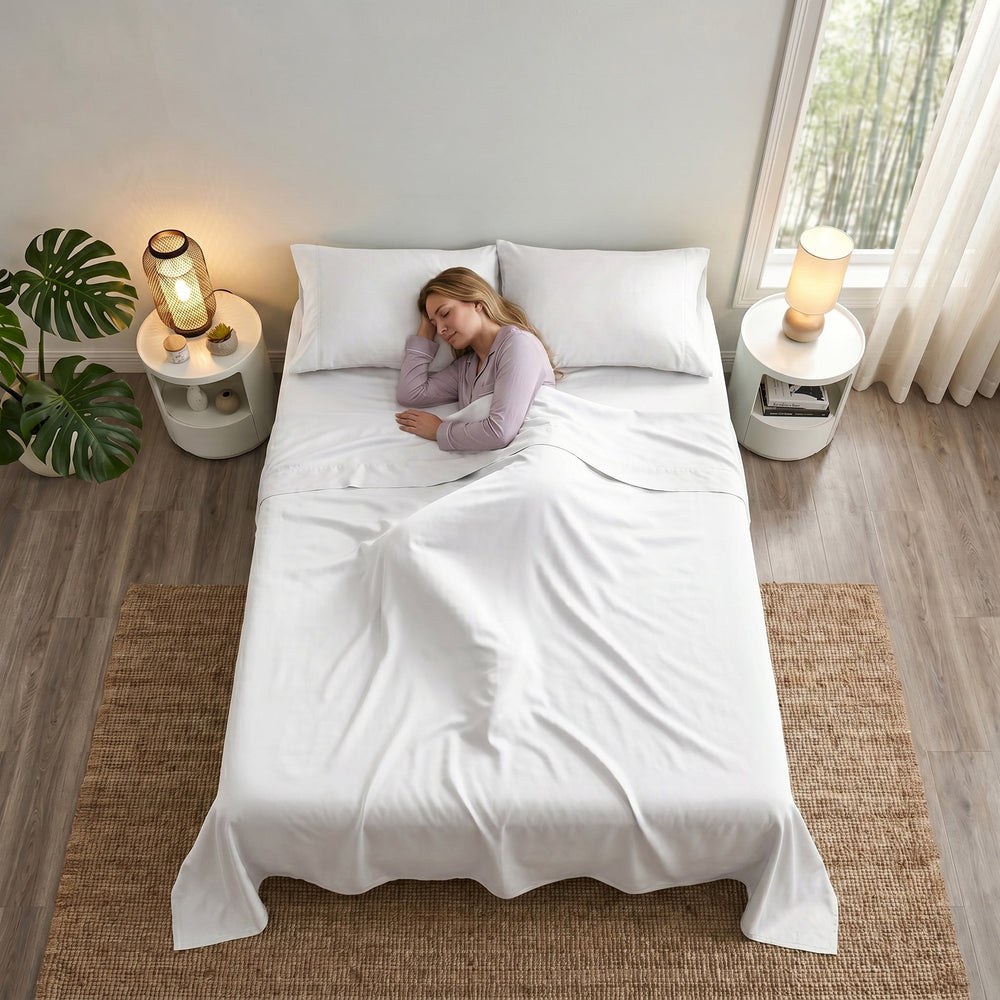 TENCEL Lyocell Sheet Set 4-Piece Moisture-Wicking All-Season Sleep Media 201