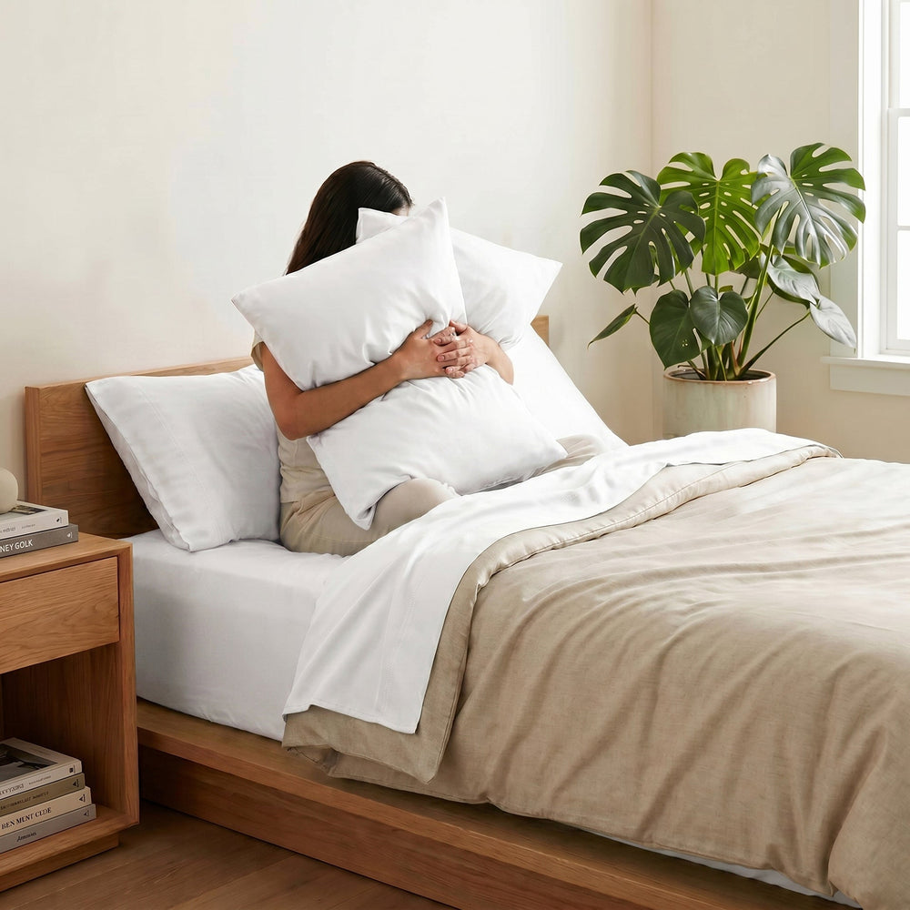 TENCEL Lyocell Sheet Set 4-Piece Moisture-Wicking All-Season Sleep Media 202