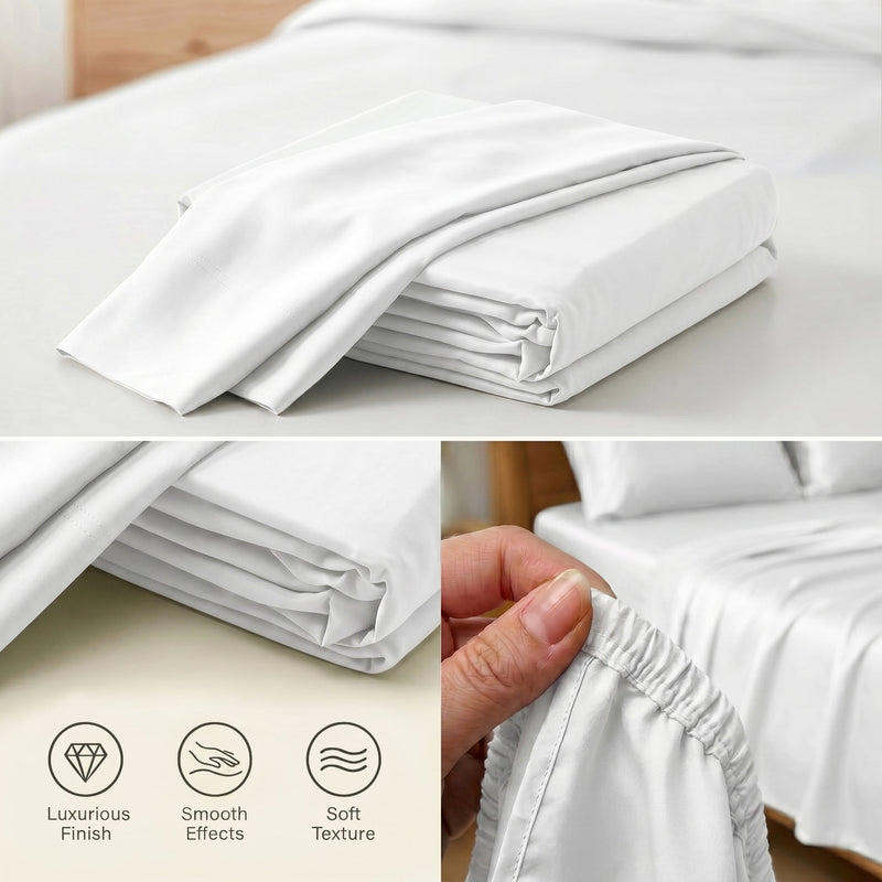 TENCEL Lyocell Sheet Set 4-Piece Moisture-Wicking All-Season Sleep